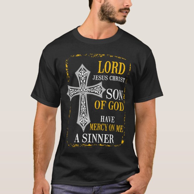 Jesus Gebet Ostorthodox und katholische Christlich T-Shirt (Vorderseite)