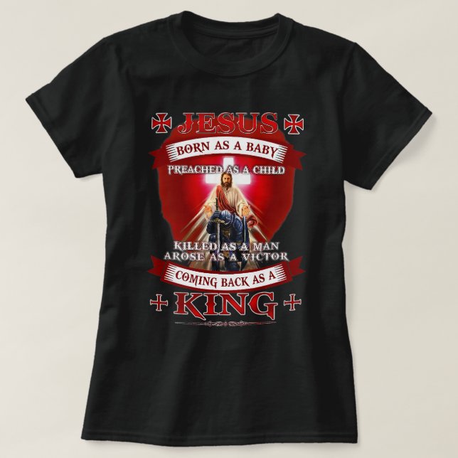 Jesus Geboren als ein als Kind gepredigtes Kind Ch T-Shirt (Design vorne)