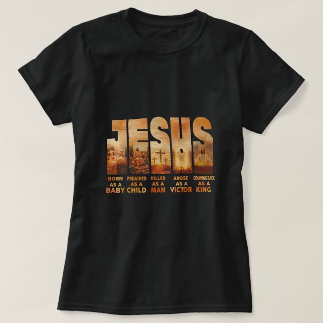 Jesus Geboren als ein als Kind gepredigtes Kind Ch T-Shirt (Design vorne)