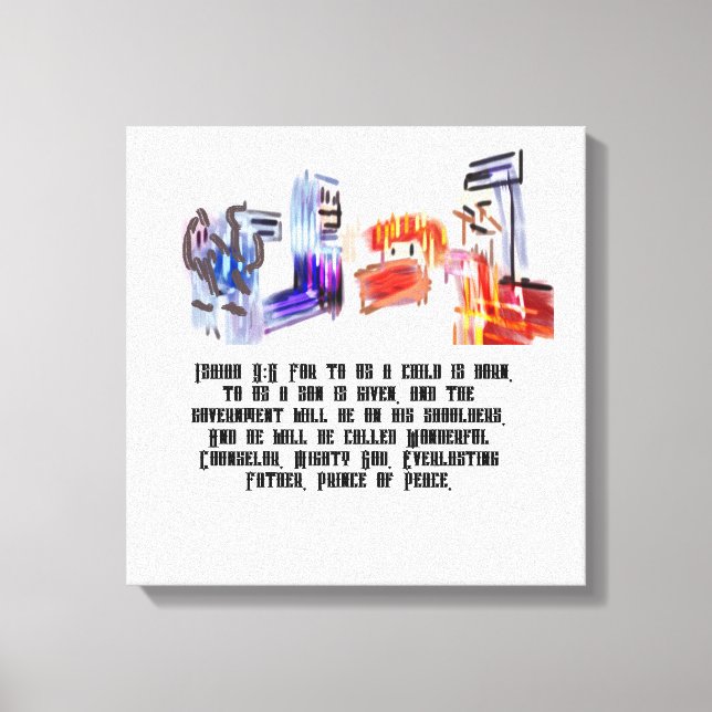 Jesus geboren leinwanddruck (Vorderseite)
