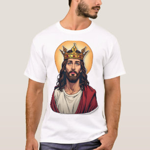 Jesus gebrochene Krone Vintage Gravur Shirt