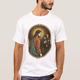 Jesus Gebrochener Glas Tanzboden Party Gefahr Club T-Shirt