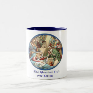 Jesus-Geburt-Kaffee-Tasse Zweifarbige Tasse