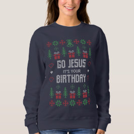 Jesus Geburtstag Weihnachten hässliche Pullover Sw