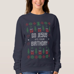 Jesus Geburtstag Weihnachten hässliche Pullover Sw