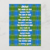 Jesus Gedicht Postcard