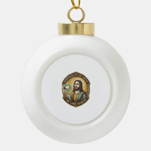 Jesus Gefällt-nicht-Button Social Media Hater Trol Keramik Kugel-Ornament