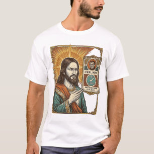 Jesus gefälschte verifizierte Häkchen Betrug Troll T-Shirt