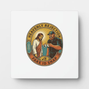 Jesus gefälschter Ausweis beschlagnahmt wütender T Fotoplatte