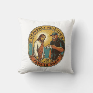 Jesus gefälschter Ausweis beschlagnahmt wütender T Kissen