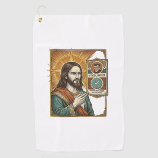 Jesus gefälschtes verifiziertes Häkchen Betrug Tro Golfhandtuch