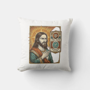 Jesus gefälschtes verifiziertes Häkchen Betrug Tro Kissen