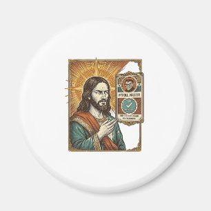 Jesus gefälschtes verifiziertes Häkchen Betrug Tro Magnet