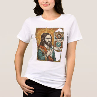 Jesus gefälschtes verifiziertes Häkchen Betrug Tro Tri-Blend Shirt