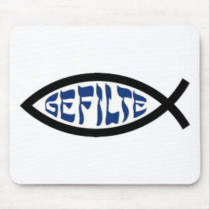 Jesus Gefilte Fisch - Jüdischer Pessach Humor Mousepad