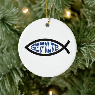 Jesus Gefilte Fish - Jüdischer Pessach Spaß Keramikornament