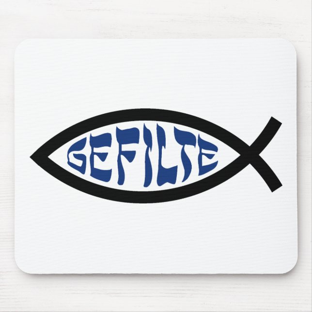 Jesus Gefilte Fish - Jüdischer Pessach Spaß Mousepad (Vorne)