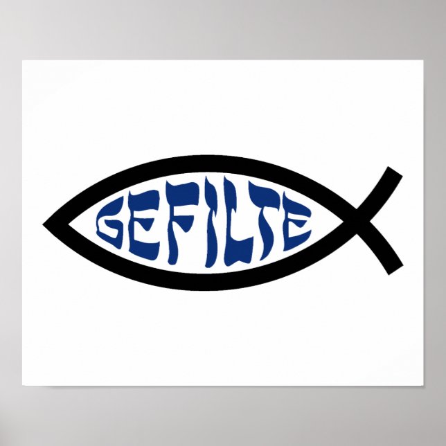 Jesus Gefilte Fish - Jüdischer Pessach Spaß Poster (Vorne)