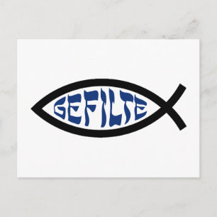 Jesus Gefilte Fish - Jüdischer Pessach Spaß Postkarte
