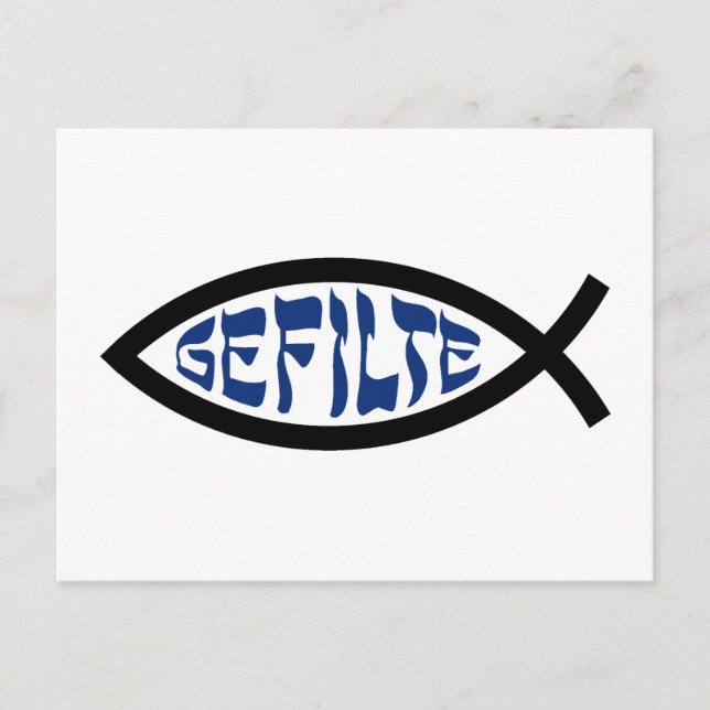 Jesus Gefilte Fish - Jüdischer Pessach Spaß Postkarte (Vorderseite)