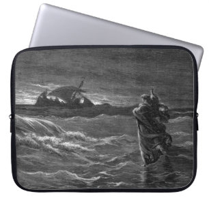 Jesus geht auf Wasser Laptopschutzhülle
