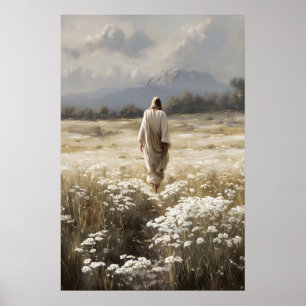 Jesus geht der gute Hirte Er führt mich Jesus Poster