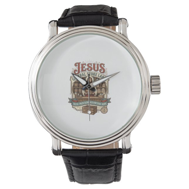 Jesus Gemischtwarenladen Label Jesus Gemischtwaren Armbanduhr (Vorderseite)