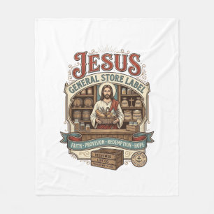 Jesus Gemischtwarenladen Label Jesus Gemischtwaren Fleecedecke