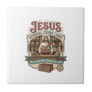 Jesus Gemischtwarenladen Label Jesus Gemischtwaren Fliese