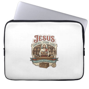 Jesus Gemischtwarenladen Label Jesus Gemischtwaren Laptopschutzhülle