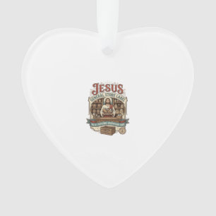Jesus Gemischtwarenladen Label Jesus Gemischtwaren Ornament
