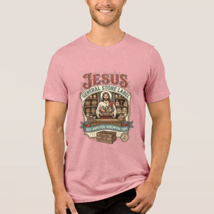 Jesus Gemischtwarenladen Label Jesus Gemischtwaren Tri-Blend Shirt