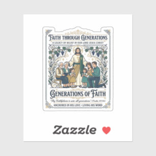 Jesus Genealogie Familienstammbaum-Shirt Glaube Ba Aufkleber