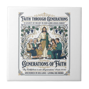 Jesus Genealogie Familienstammbaum-Shirt Glaube Ba Fliese