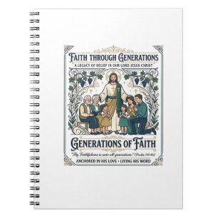 Jesus Genealogie Familienstammbaum-Shirt Glaube Ba Notizblock