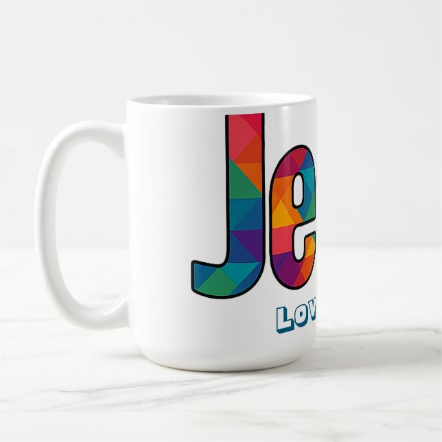 Jesus geometric pattern  kaffeetasse (Links)