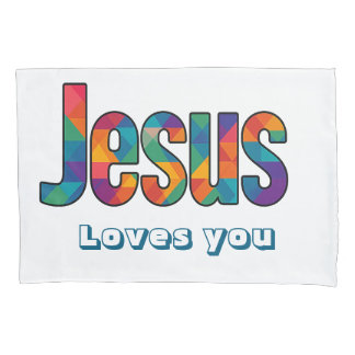 Jesus geometrisches Design Kissenbezug
