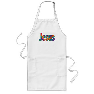 "Jesus" geometrisches Design Lange Schürze