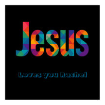 Jesus geometrisches Design Poster
