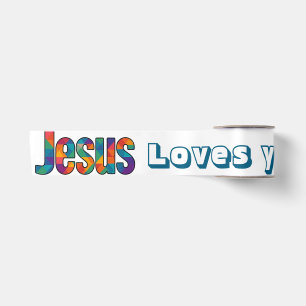 Jesus geometrisches Design Satinband