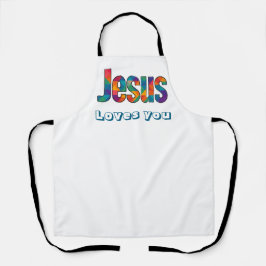 Jesus geometrisches Muster Schürze
