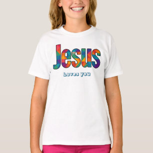 Jesus geometrisches Muster T-Shirt