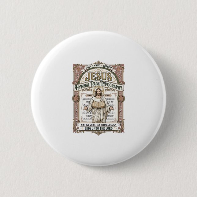 Jesus Gesangbuch Seite Typografie Jesus Gesangbuch Button (Vorderseite)