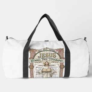 Jesus-Gesangbuch-Seitentypografie Jesus-Gesangbuch Duffle Bag