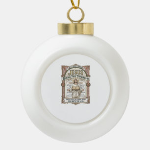 Jesus-Gesangbuch-Seitentypografie Jesus-Gesangbuch Keramik Kugel-Ornament