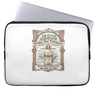 Jesus-Gesangbuch-Seitentypografie Jesus-Gesangbuch Laptopschutzhülle
