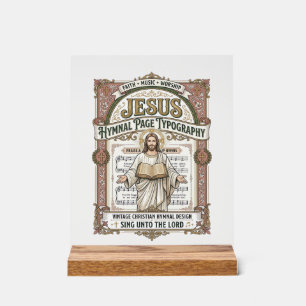 Jesus-Gesangbuch-Seitentypos Jesus-Gesangbuch-Seit Acrylschild