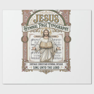 Jesus-Gesangbuch-Seitentypos Jesus-Gesangbuch-Seit Geschenkpapier