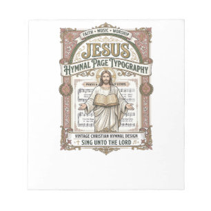 Jesus-Gesangbuch-Seitentypos Jesus-Gesangbuch-Seit Notizblock