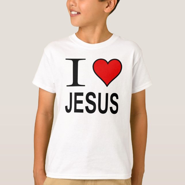 Jesus-Geschenke I Liebe Jesus-Logo auf dem Hemd T-Shirt (Vorderseite)